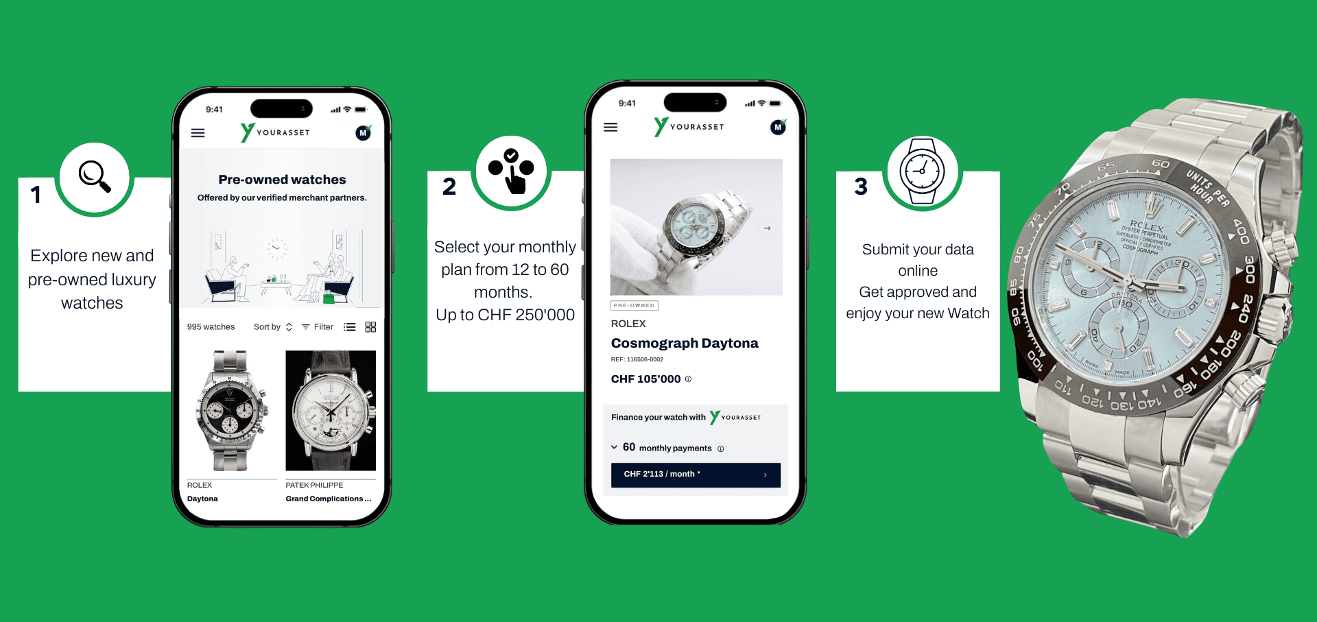 Finance your watch with Yourasset